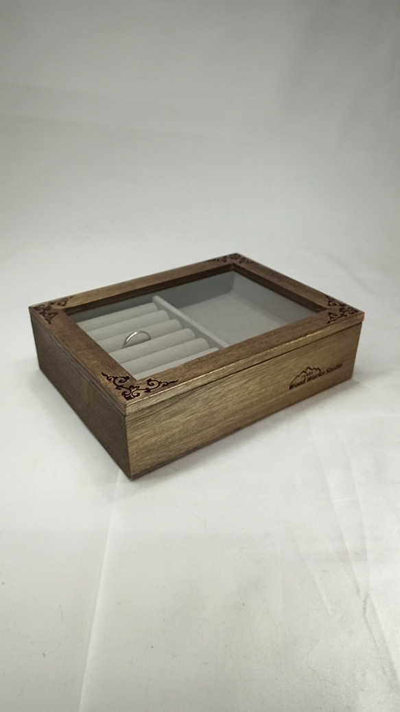 木製　リングケース　ジュエリーBOX  　４ｔｈ 5枚目の画像