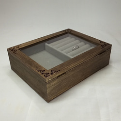 木製　リングケース　ジュエリーBOX  　４ｔｈ 6枚目の画像