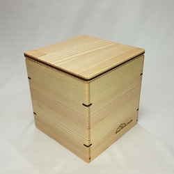 木製　ヒノキのサニタリーBOX　プラBOX付き 5枚目の画像