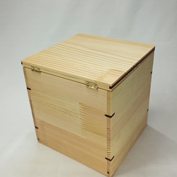 木製　ヒノキのサニタリーBOX　プラBOX付き 9枚目の画像