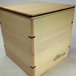 木製　ヒノキのサニタリーBOX　プラBOX付き 10枚目の画像