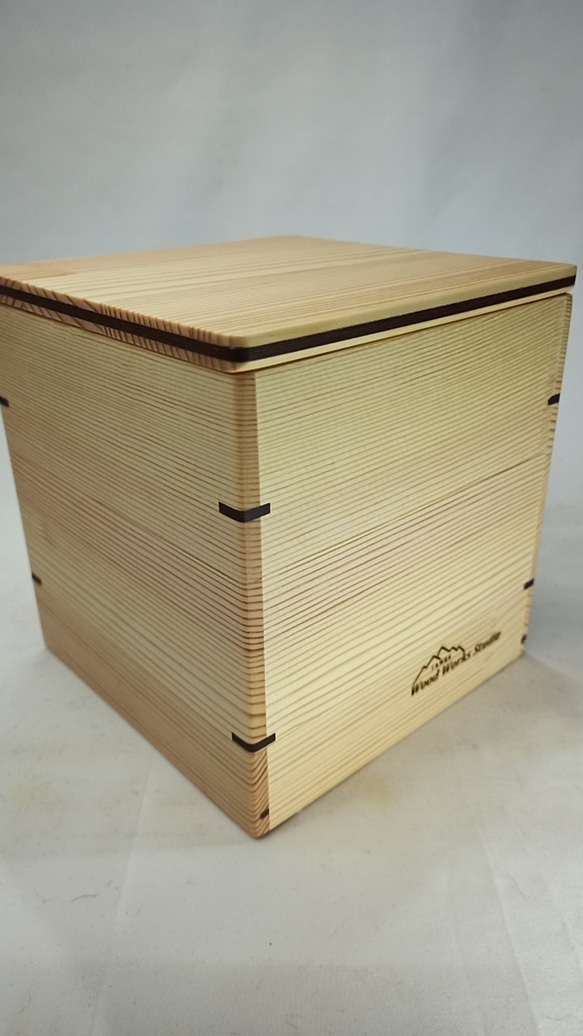 木製　ヒノキのサニタリーBOX　プラBOX付き 10枚目の画像