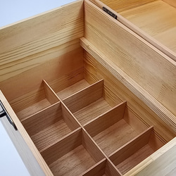 木製　赤松集成材のメイクBOX・道具箱・裁縫箱・救急箱　 9枚目の画像