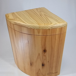 木製　トライアングル型　サニタリーBOX　ゴミ箱 2枚目の画像