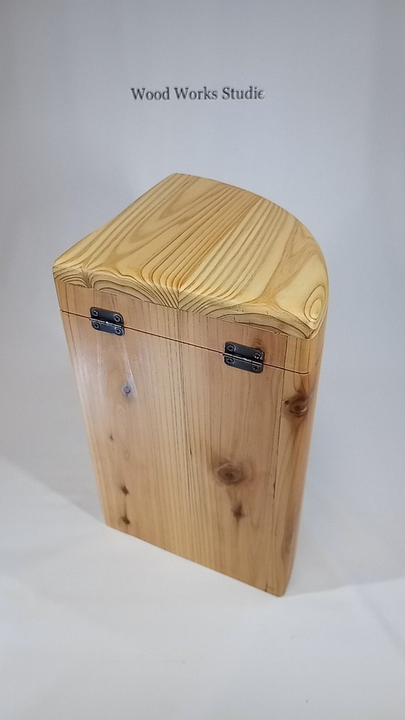 木製　トライアングル型　サニタリーBOX　ゴミ箱 3枚目の画像