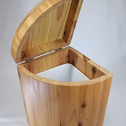 木製　トライアングル型　サニタリーBOX　ゴミ箱 4枚目の画像