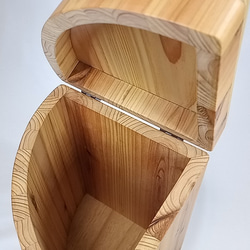 木製　トライアングル型　サニタリーBOX　ゴミ箱 6枚目の画像