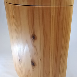 木製　トライアングル型　サニタリーBOX　ゴミ箱 7枚目の画像
