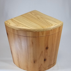 木製　トライアングル型　サニタリーBOX　ゴミ箱 8枚目の画像