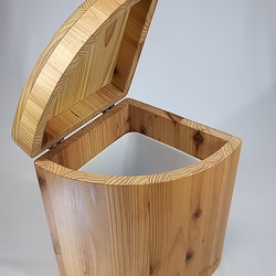 木製　トライアングル型　サニタリーBOX　ゴミ箱 9枚目の画像