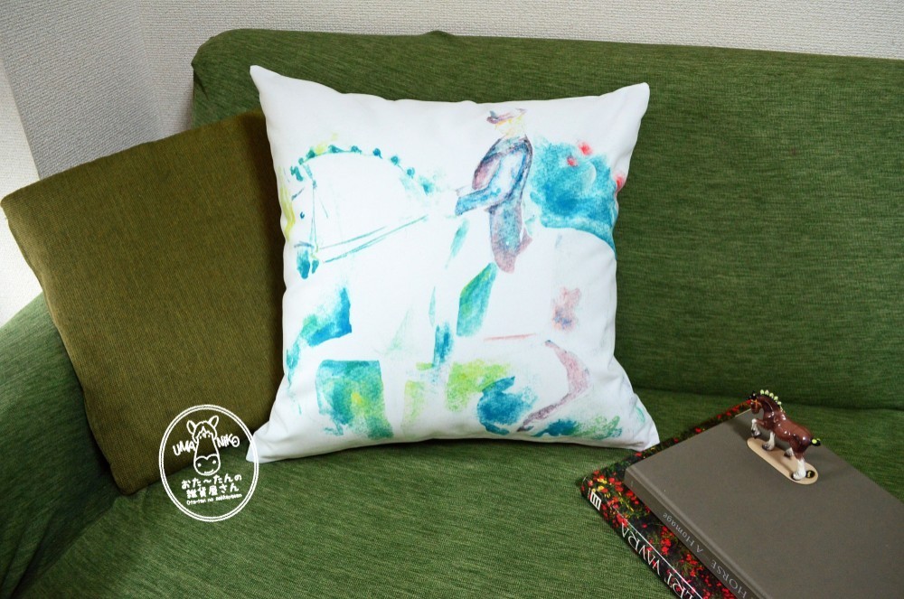 “Dressage(馬場馬術)”クッション　クッション本体付き