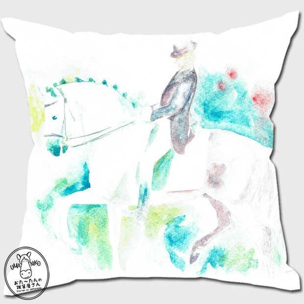 “Dressage(馬場馬術)”クッション　クッション本体付き