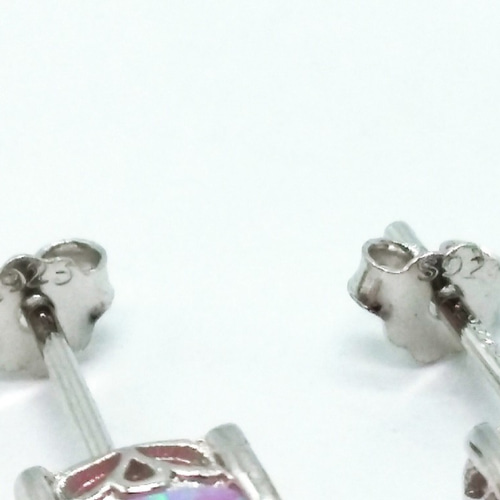 オパール シルバー925ピアス プラネットモチーフ オパール スタッドピアス（シルバー925／ロジウム