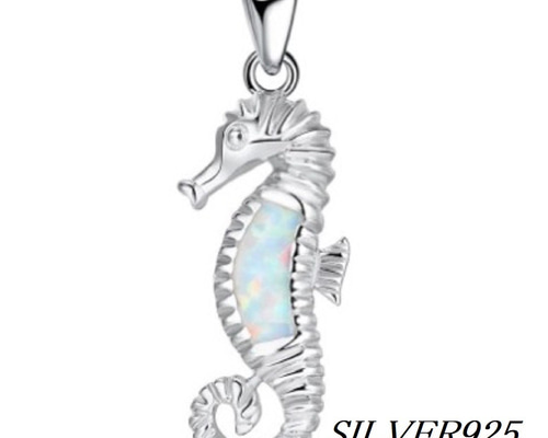 SILVER925 オパール タツノオトシゴ ネックレス ネックレス