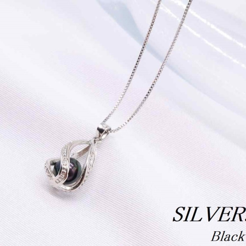 SILVER925 淡水パール スクリューケージ ネックレス ネックレス