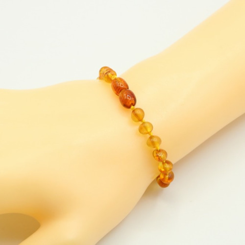 天然 琥珀 アンバー 約6mm玉 ブレスレット ブレスレット Jewelry