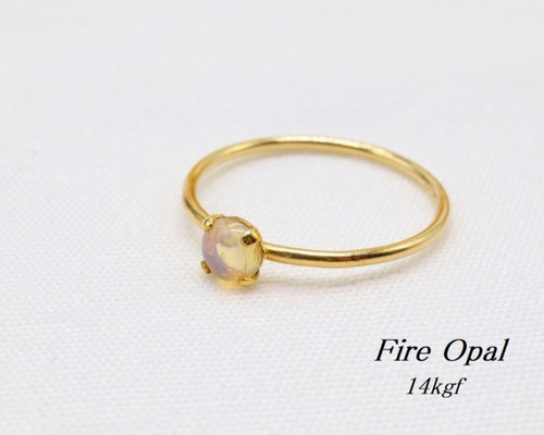 天然 オパール 4×4mm 14kgf リング 指輪・リング Jewelry-Kawasaki