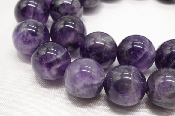天然石 アメジスト 紫水晶 珠売り 1連 9枚目の画像