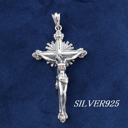 SILVER925 クロス 十字架 キリスト ペンダントトップ 1枚目の画像