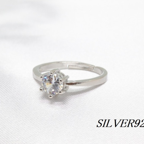 SILVER925 キュービックジルコニア 1粒 リング 指輪・リング Jewelry