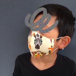 立体布マスク　ダブルガーゼ(アニマル柄) 5枚目の画像