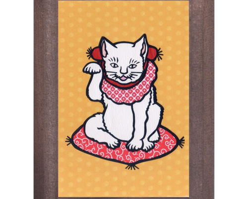 江戸の招き猫 切り絵 招き猫 伊勢屋 通販 10137587｜Creema(クリーマ)