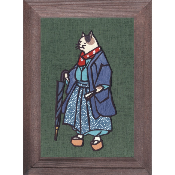 江戸のおもちゃ絵 猫の切り絵5 紙雕 伊勢屋 的作品 10190088｜Creema