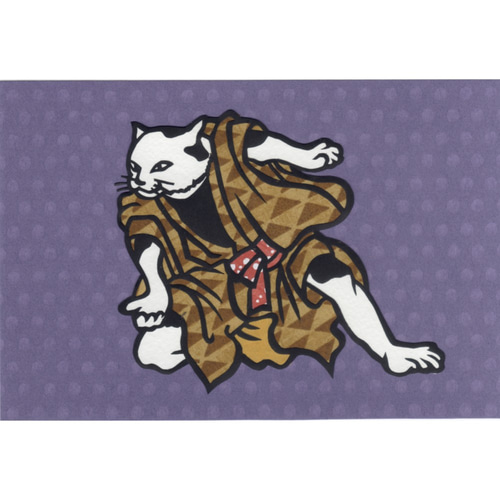 切り絵の一閑張り「猫」 今日の切り絵 丸にねこ #猫#フリーハンド切り絵#下絵無し#ART