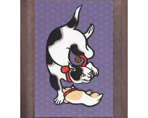 やあ様 オーダーパネル（歌川国芳の猫 切り絵「はんにやあめん（般若面 