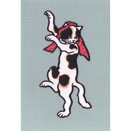 切り絵の一閑張り「猫」 切り絵＊ねこ「それなり」 | 切り絵作家/藤野ひろのぶ/作品販売