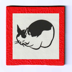歌川広重「百猫画譜」切り絵 和紙×木製パネル タペストリー