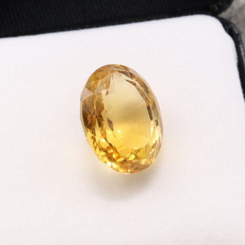 天然シトリン 黄水晶 15.697ct ルース 宝石ソーティング付き（日本宝石