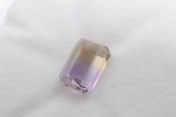 天然アメトリン 1.66ct ルース スクエア 7枚目の画像