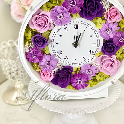 花時計 プリザーブドフラワーアレンジメント 誕生日プレゼント 結婚