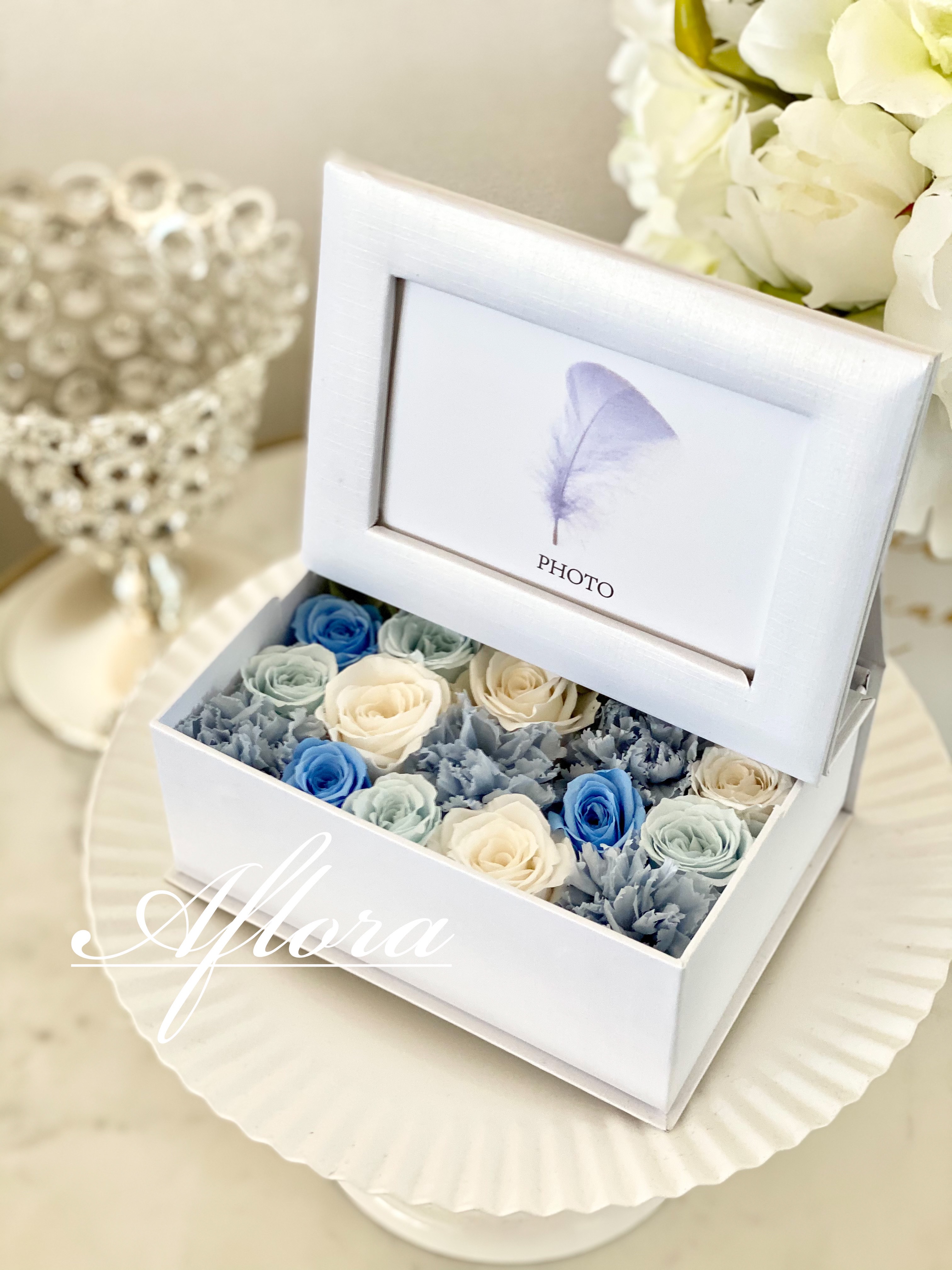 プリザーブドフラワー　写真立て　フォトフレーム　母の日　誕生日プレゼント　父の日　両親贈呈品　結婚祝い