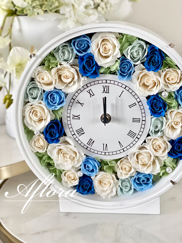 プリザーブドフラワーの花時計❇︎ 花時計＊プリザーブドフラワー＊両親贈呈品＊誕生日プレゼント