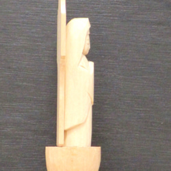 木彫「マリア観音」／しなの木／手彫り／一点物／送料無料 5枚目の画像