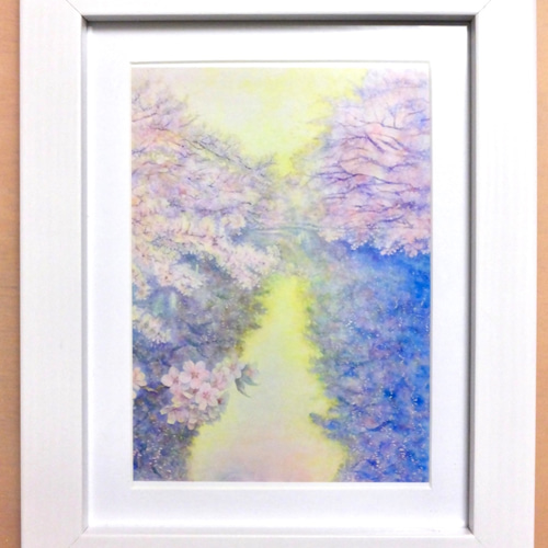 水彩画原画　白樺林　＃607 ☆水彩画☆原画「白樺林」＃607
