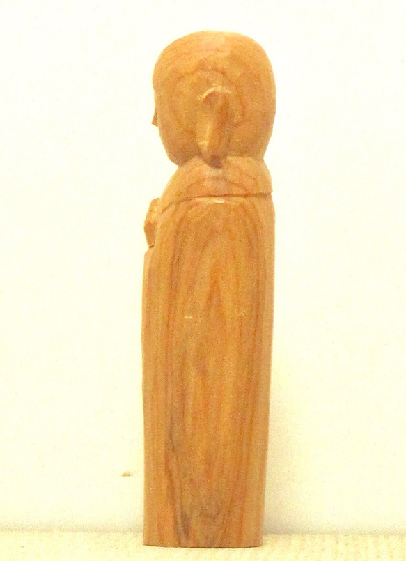木彫「おじぞうさん」／いちいの木／手彫り／一点物／送料無料 4枚目の画像