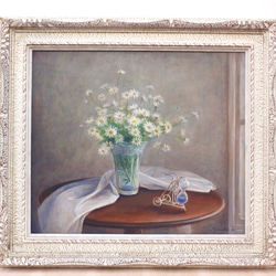 * vintage picture ❀ マーガレットの花 静物画 油絵 vintage picture ❀ マーガレットの花 静物画 油絵