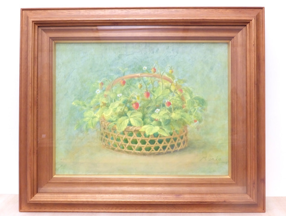 油彩画 「 花 かご 」 原画 F6 【公式通販】