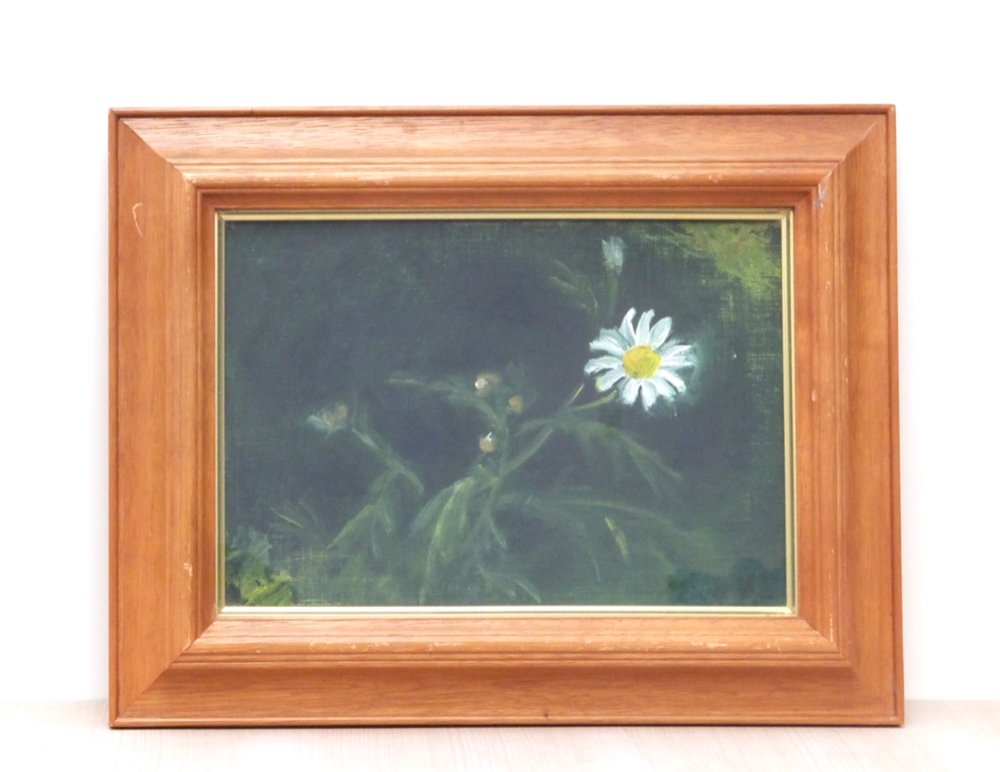 植物「野の花」／油絵／一点物／原画／額付き／送料無料 21,000円