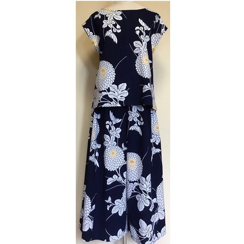 浴衣リメイク　チュニック　ワイドパンツセットアップ 浴衣リメイク チュニック ワイドパンツセットアップ