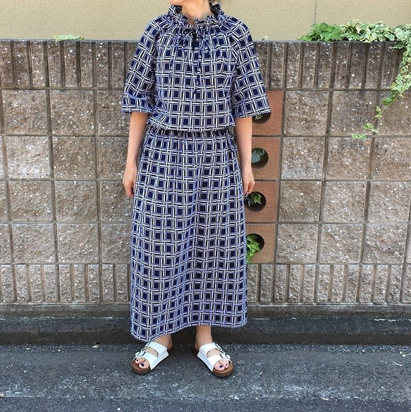 男性浴衣リメイクのワンピース 男性反物c【浴衣リメイクワンピース】の  