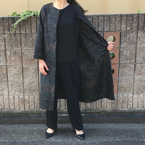 着物リメイクコート/大島紬 スプリングコート Futari 通販 着物リメイクコート/大島紬 スプリングコート Futari 通販