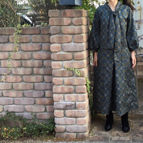 大島紬 着物リメイク セットアップ