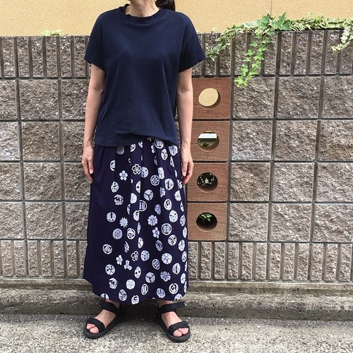 大風呂敷リメイク～その壱～/タックスカート ロングスカート