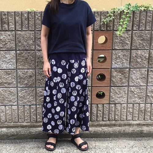 大風呂敷リメイク～その参～/タックワイドパンツ キュロット・ワイド 