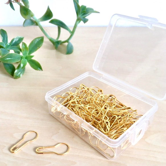 オシャレで可愛い♡【ひょうたん型ニットピン 100個】ゴールド その他  