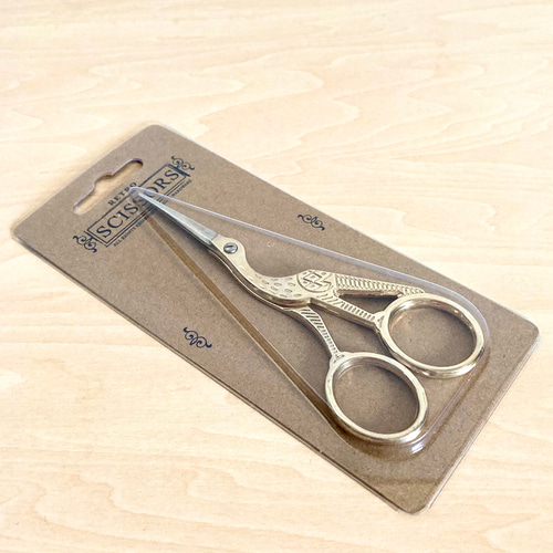 レトロで可愛い☆【鳥のデザインシザー】（big・ゴールド） ハサミ